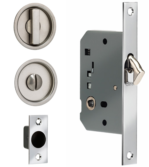 Solid Brass Century Pocket Door Privacy Lock
