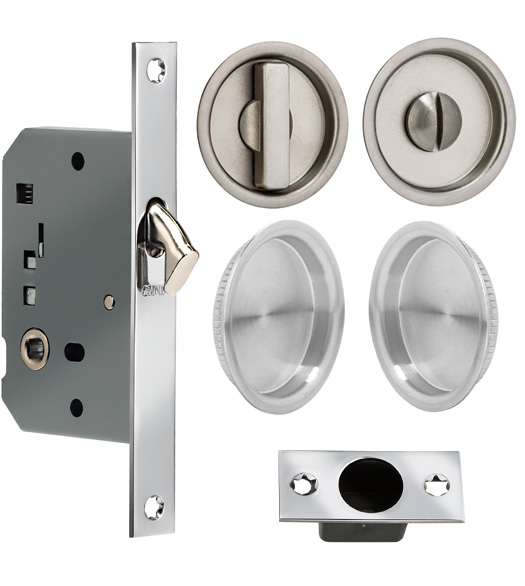 Century Double Sliding Pocket Door Lockset