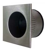 Square Brushed Stainless Steel Fingertip Edge Pull, Omnia 3919-US32D