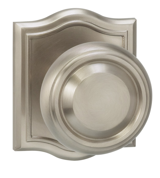 Half Round Knob With Arched Rose
