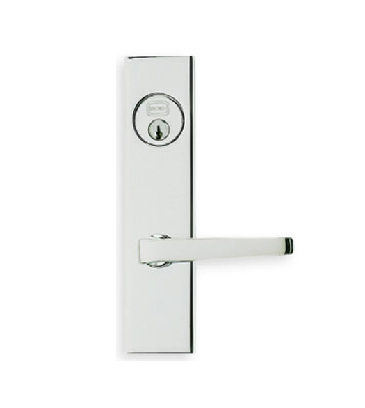 Contemporary Narrow Backset Mortise Handleset