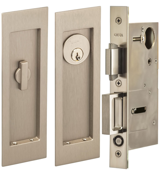 7 Inch Keyed Mortise Pocket Door Hardware