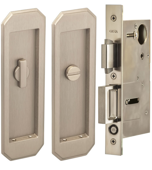 Arched Omnia 7039 Privacy Pocket Door Set