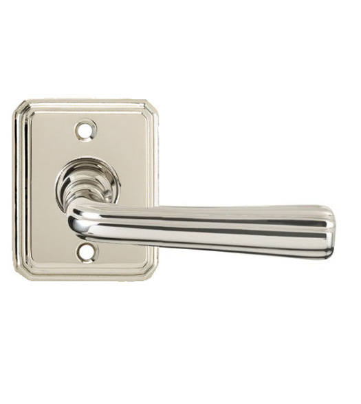 Simple Door Lever with Rectangular Rose