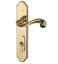 Arched European Cylinder Patio Door Trim Set, Omnia 71000ECB
