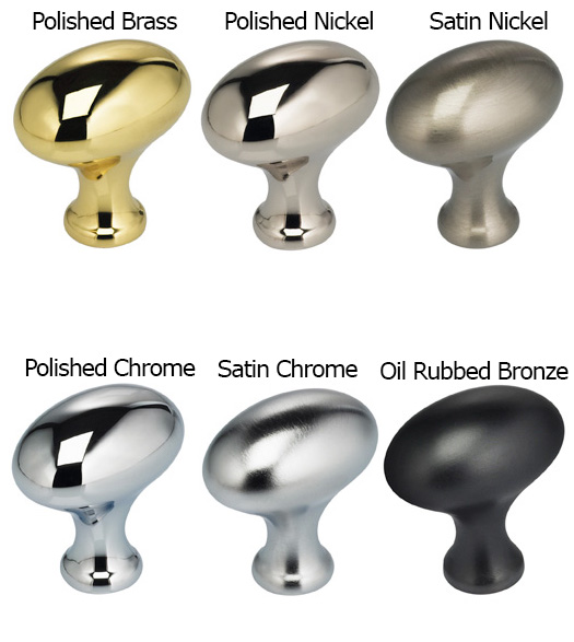 Solid Brass Egg Cabinet Knob
