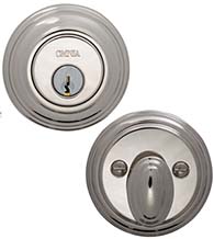 Colonial Round Single Cylinder Deadbolt, Omnia COLDB