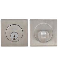 Square Stainless Steel Single Cylinder Deadbolt, Omnia D9000SA