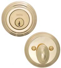 Traditional Round Single Cylinder Deadbolt, Omnia TRADDB