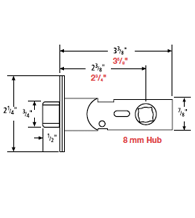 Latch for Omnia Stainless Steel Leversets