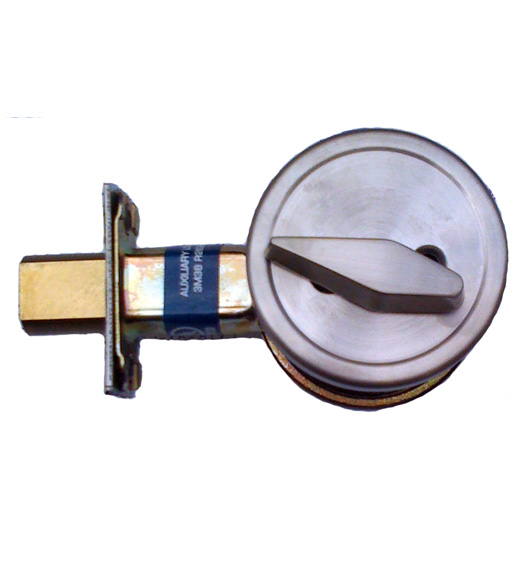 Brushed Chrome One-Sided Deadbolt