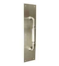 Solid Brass Pull Plate 3-1/2 x 15 With 9 Inch Handle PPH3515