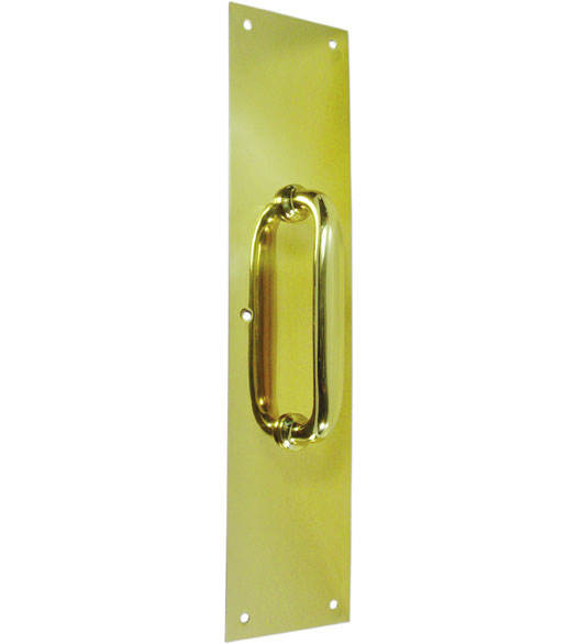 Brass Commercial Pull Plate with Handle