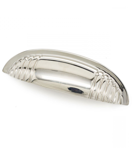 Contemporary Ridged Cabinet Cup Pull Handle