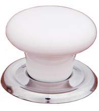 White Porcelain Flat Cabinet Knob, RK International CK-311