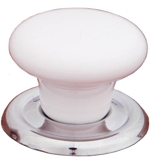 1-1/4 Inch White Porcelain Knob