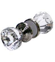 Diamond Cut Acrylic Shower Door Knob, Pair, RK International SD-CK3AC-2