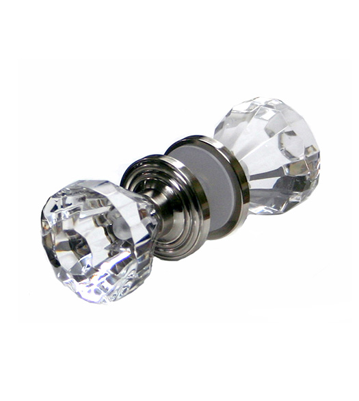 Clear Acrylic Diamond Shower Door Knobset