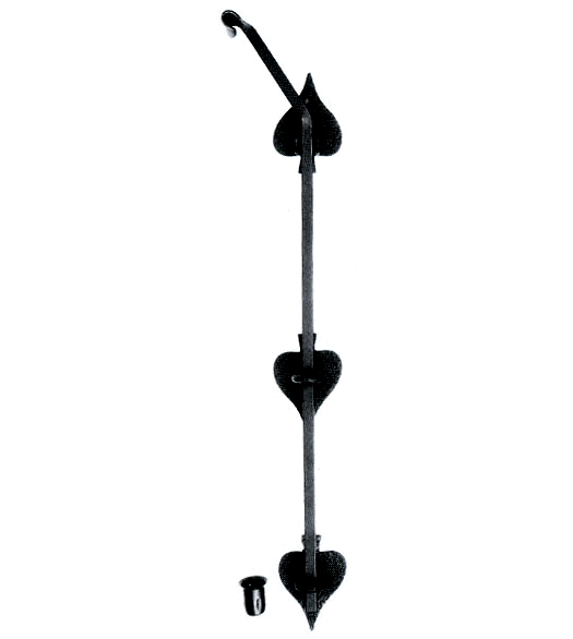 Heart 18 Inch Vertical Cane Bolt