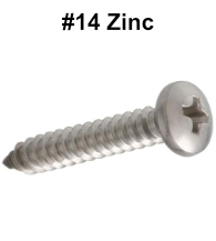 Pan Head Zinc Wood or Sheet Metal Screws #14 Box of 100, Romstel SMSPP14Z