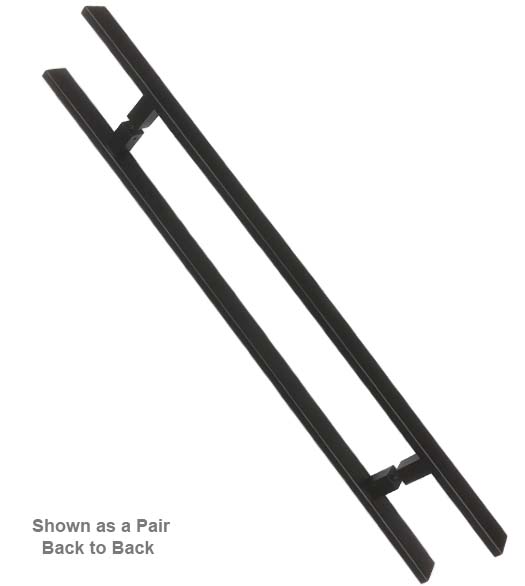 36 Inch Rectangular Black Door Pull