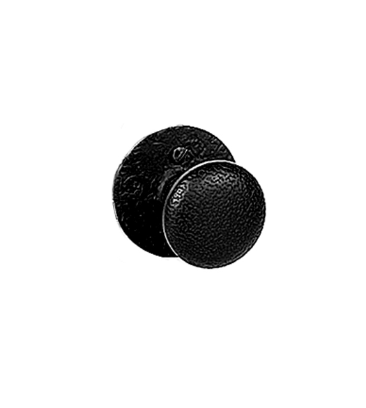 Old World Rough Black Iron Door Knob Set