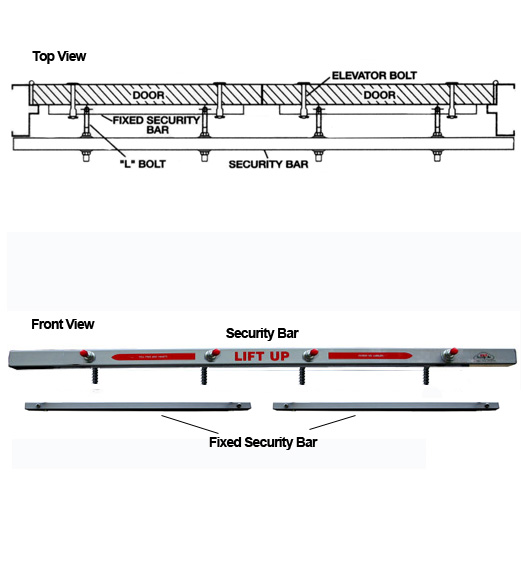 Exit Security Bars 96 Inch Outswing Doors