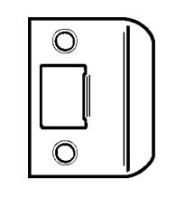 Full Lip Strike Plate Square Corners, Schlage 10026