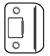Full Lip Strike Plate Round Corners, Schlage 10027