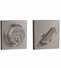 Collins Square Single Cylinder Deadbolt, Schlage B60COL