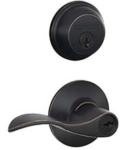 Accent Lever with Deadbolt Combo Pack, Schlage FB50ACC