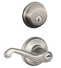 Flair Lever and Deadbolt Set, Schlage FB50FLA