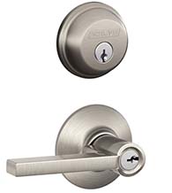 Modern Latitude Lever with Deadbolt Combo Pack, Schlage FB50LAT