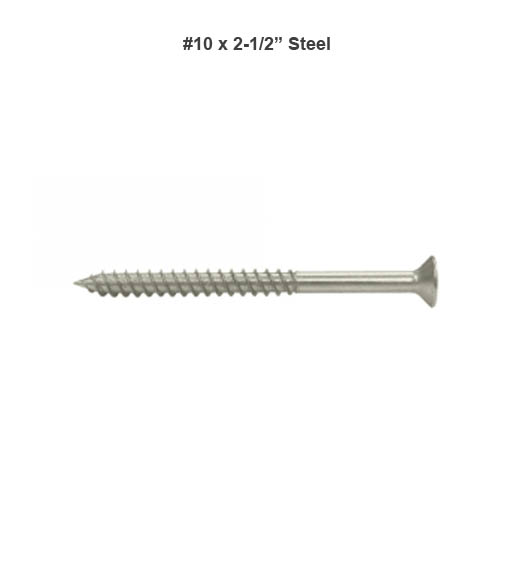 #10 x 2-1/2 Wood Screw Bag of 600