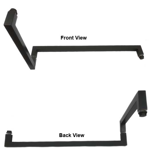 12 x 24 Glass Door Pull Handle Set