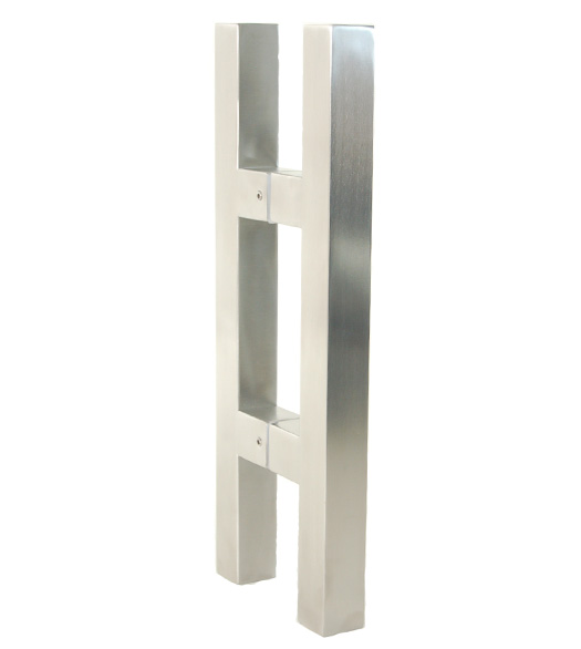 14 Square Stainless Glass Door Handles