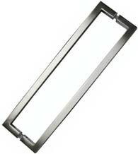 Modern 18 Inch Square Shower Door Pull, Pair, SGS SDQ-018