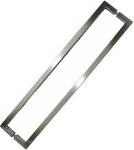 24 Inch Center to Center Square Shower Door Pull, Pair, SGS SDQ-024