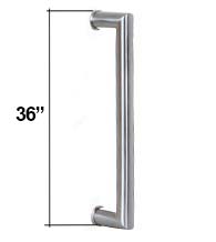 36 Inch Contemporary Stainless Steel Door Handle, AHI SIG409-914-630