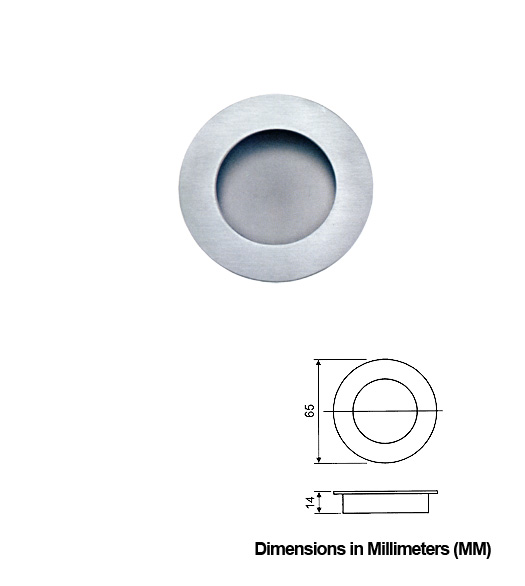 Stainless Round Flush Pull