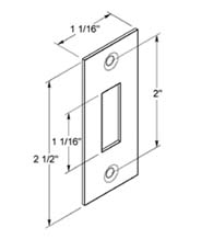Strike Plate for Pocket Door Locks, SPSDLA325