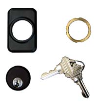 Mortise Lock Cylinder with Mounting Pad, Global TH1100-BC-CVRPAD