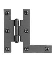 3 Inch Smooth Iron H-L Cabinet Hinges, Pair, Acorn AH3BQ