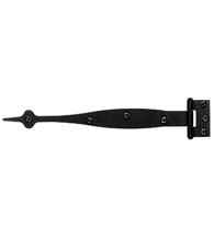 9 Inch Offset Smooth Iron Cabinet Spear Tip Strap Hinge, Acorn AI4BQ