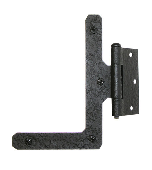 Black Iron Half Surface L Hinges