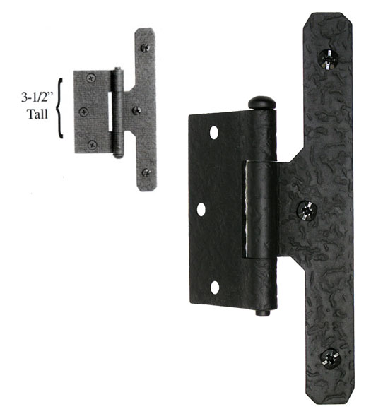 Black Finish Half Surface H Hinge