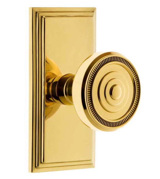 Carre Short Plate with Soleil Knob