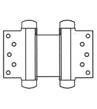 7 Inch Half Surface Double Acting Spring Hinge, Pair, Bommer 3023-7