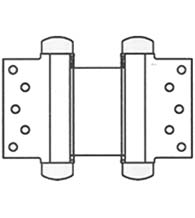 8 Inch Half Surface Double Acting Spring Hinge, Pair, Bommer 3023-8