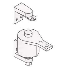 Surface Mount Brass Spring Door Pivot Hinge with Adjustable Tension, Bommer 7312